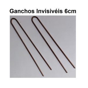 Ganchos Invisíveis Castanhos 6 cm