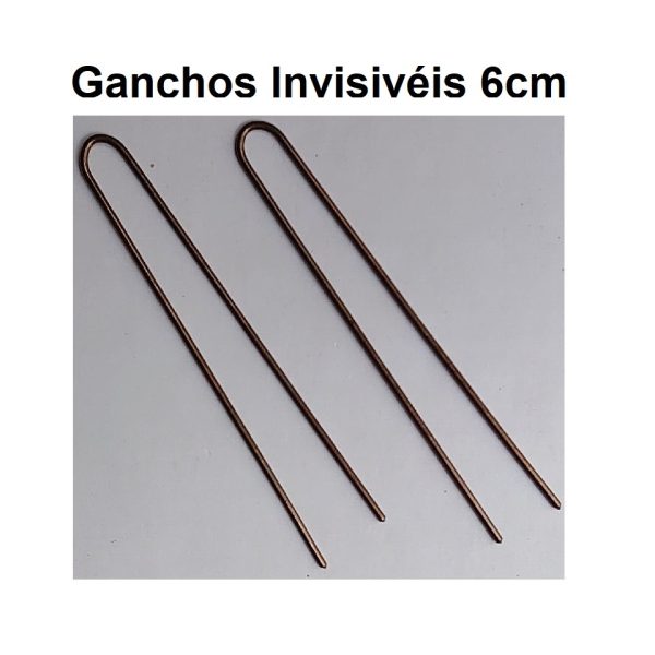Ganchos Invisíveis Castanhos 6 cm