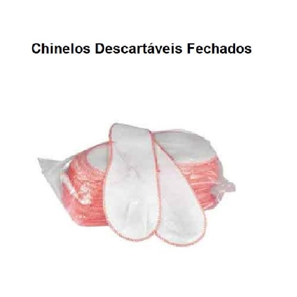 Chinelos fechados descartáveis, 100uni.